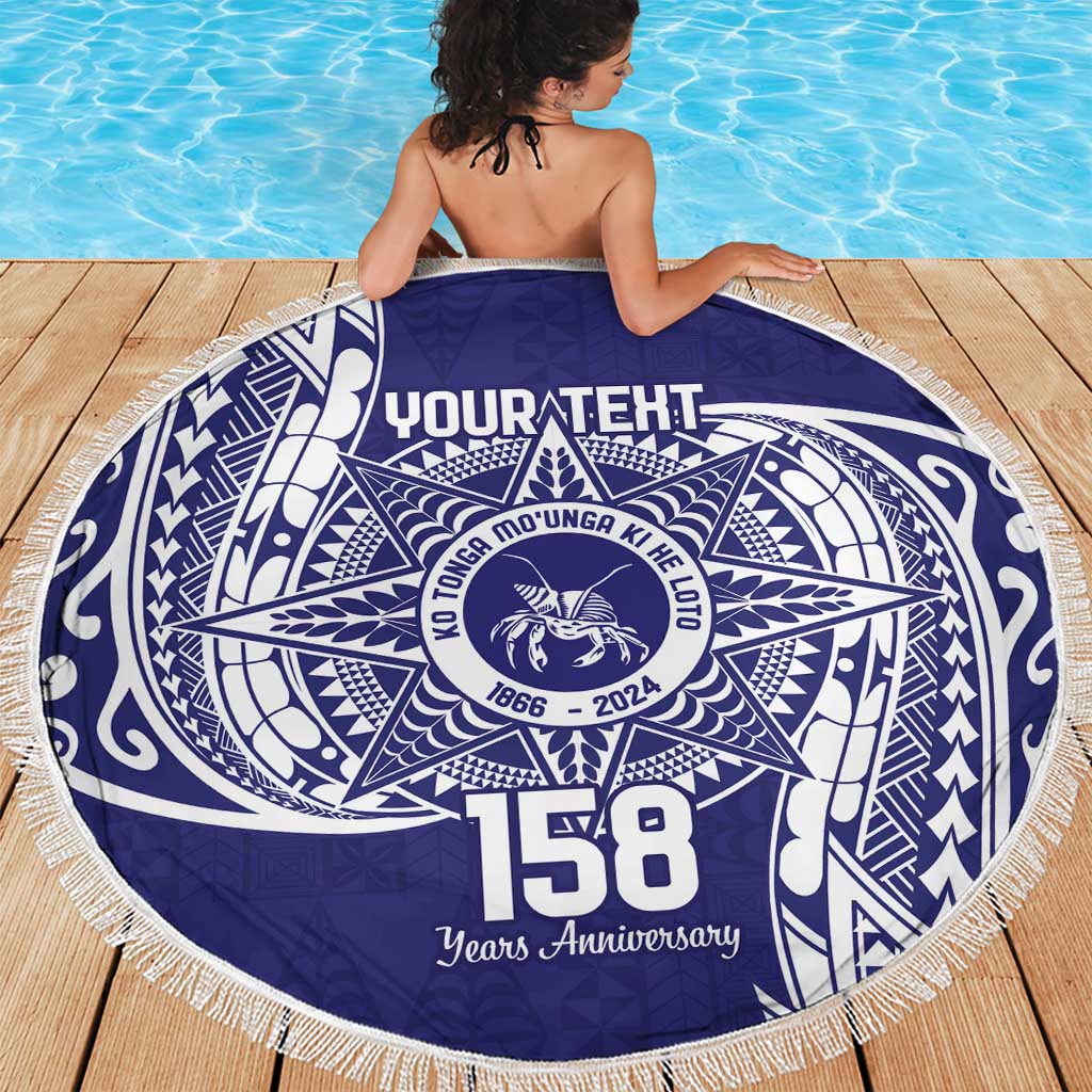 Personalised Tonga Tupou College Tolo 158th Anniversary Beach Blanket Special Kupesi Pattern LT9