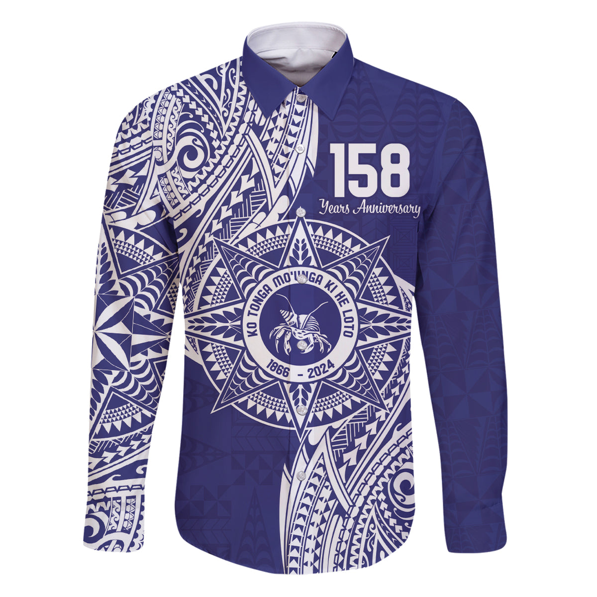 Personalised Tonga Tupou College Tolo 158th Anniversary Family Matching Puletasi and Hawaiian Shirt Special Kupesi Pattern