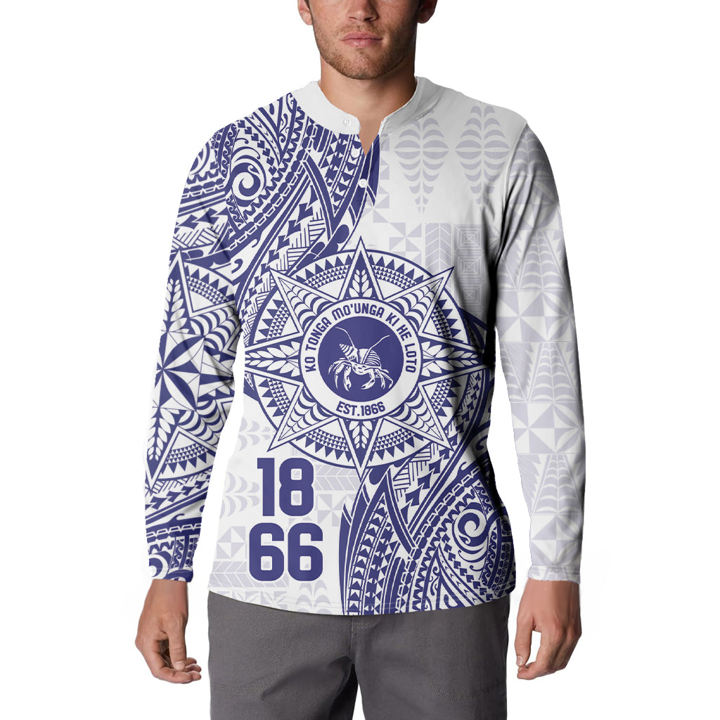 Personalised Tonga Tupou College Tolo Button Sweatshirt Since 1866 Special Kupesi Pattern