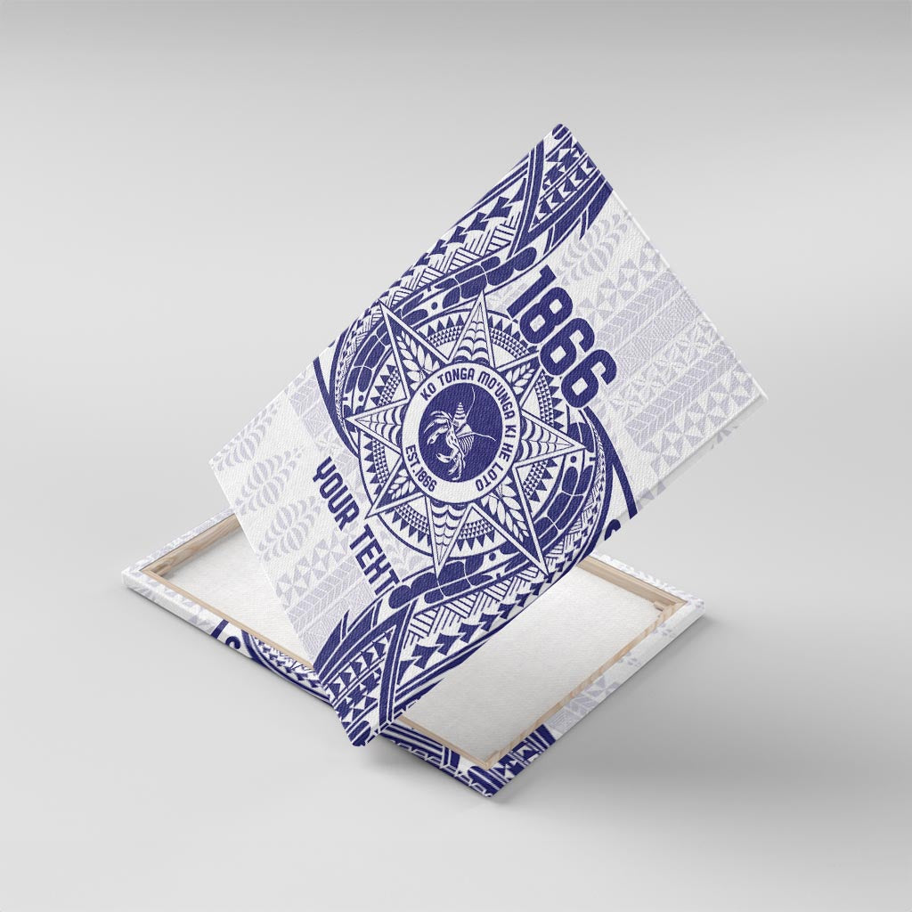 Personalised Tonga Tupou College Tolo Canvas Wall Art Since 1866 Special Kupesi Pattern