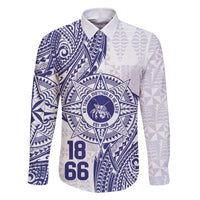 Personalised Tonga Tupou College Tolo Family Matching Off The Shoulder Long Sleeve Dress and Hawaiian Shirt Since 1866 Special Kupesi Pattern