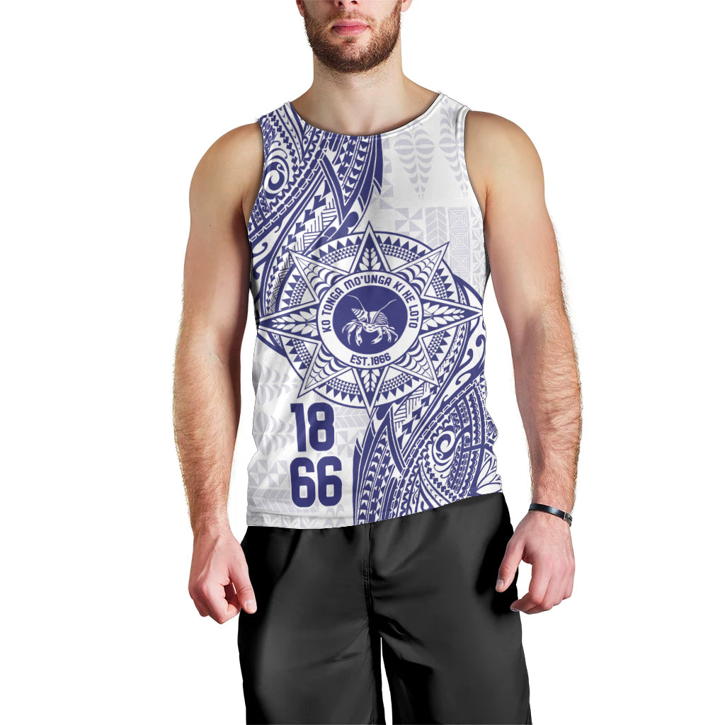Personalised Tonga Tupou College Tolo Men Tank Top Since 1866 Special Kupesi Pattern