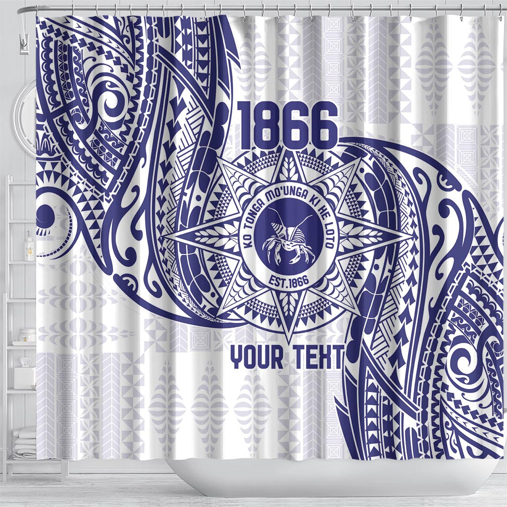 Personalised Tonga Tupou College Tolo Shower Curtain Since 1866 Special Kupesi Pattern