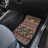 Vintage Bula Fiji Car Mats Brown Tapa Masi Motif