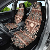 Vintage Bula Fiji Car Seat Cover Brown Tapa Masi Motif