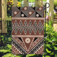 Vintage Bula Fiji Garden Flag Brown Tapa Masi Motif