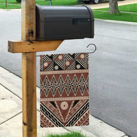 Vintage Bula Fiji Garden Flag Brown Tapa Masi Motif