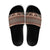 Vintage Bula Fiji Slide Sandals Brown Tapa Masi Motif - Polynesian Pride