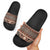 Vintage Bula Fiji Slide Sandals Brown Tapa Masi Motif - Polynesian Pride
