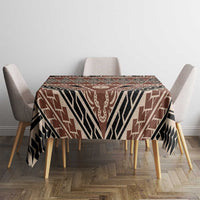 Vintage Bula Fiji Tablecloth Brown Tapa Masi Motif