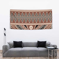 Vintage Bula Fiji Tapestry Brown Tapa Masi Motif LT9 - Polynesian Pride
