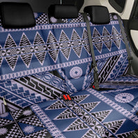 Vintage Bula Fiji Back Car Seat Cover Prussian Blue Tapa Masi Motif