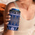 Vintage Bula Fiji 4 in 1 Can Cooler Tumbler Prussian Blue Tapa Masi Motif