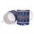 Vintage Bula Fiji Ceramic Mug Prussian Blue Tapa Masi Motif - Polynesian Pride