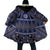 Vintage Bula Fiji Cloak Prussian Blue Tapa Masi Motif - Polynesian Pride
