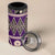 Vintage Bula Fiji 4 in 1 Can Cooler Tumbler Purple Tapa Masi Motif