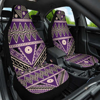 Vintage Bula Fiji Car Seat Cover Purple Tapa Masi Motif