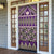 Vintage Bula Fiji Door Cover Purple Tapa Masi Motif - Polynesian Pride