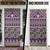 Vintage Bula Fiji Door Cover Purple Tapa Masi Motif - Polynesian Pride