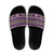 Vintage Bula Fiji Slide Sandals Purple Tapa Masi Motif - Polynesian Pride