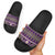 Vintage Bula Fiji Slide Sandals Purple Tapa Masi Motif - Polynesian Pride