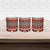 Vintage Bula Fiji Ceramic Mug Red Tapa Masi Motif - Polynesian Pride