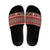 Vintage Bula Fiji Slide Sandals Red Tapa Masi Motif - Polynesian Pride