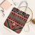 Vintage Bula Fiji Tote Bag Red Tapa Masi Motif - Polynesian Pride