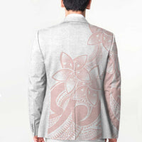 Polynesian Tribal Plumeria Lotu Tamaiti Blazer Pastel Blush - Polynesian Pride