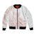 Polynesian Tribal Plumeria Lotu Tamaiti Bomber Jacket Pastel Blush - Polynesian Pride