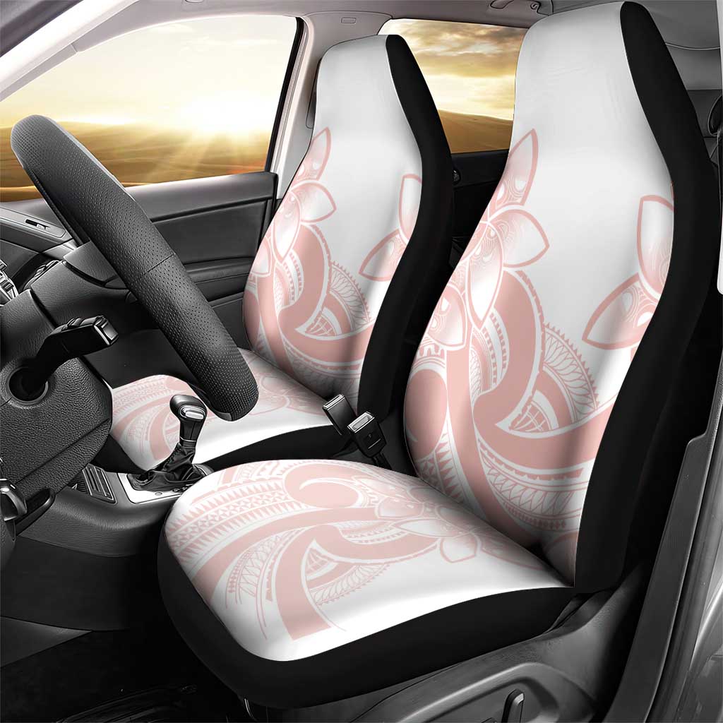 Polynesian Tribal Plumeria Lotu Tamaiti Car Seat Cover Pastel Blush - Polynesian Pride