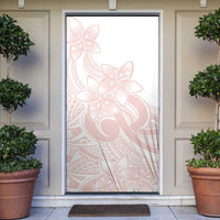 Polynesian Tribal Plumeria Lotu Tamaiti Door Cover Pastel Blush - Polynesian Pride