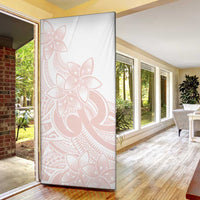 Polynesian Tribal Plumeria Lotu Tamaiti Door Cover Pastel Blush - Polynesian Pride
