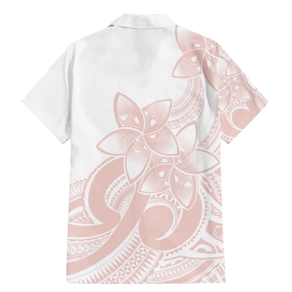 Polynesian Tribal Plumeria Lotu Tamaiti Family Matching Mermaid Dress and Hawaiian Shirt Pastel Blush - Polynesian Pride