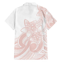 Polynesian Tribal Plumeria Lotu Tamaiti Family Matching Puletasi and Hawaiian Shirt Pastel Blush - Polynesian Pride