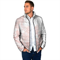 Polynesian Tribal Plumeria Lotu Tamaiti Padded Jacket Pastel Blush - Polynesian Pride