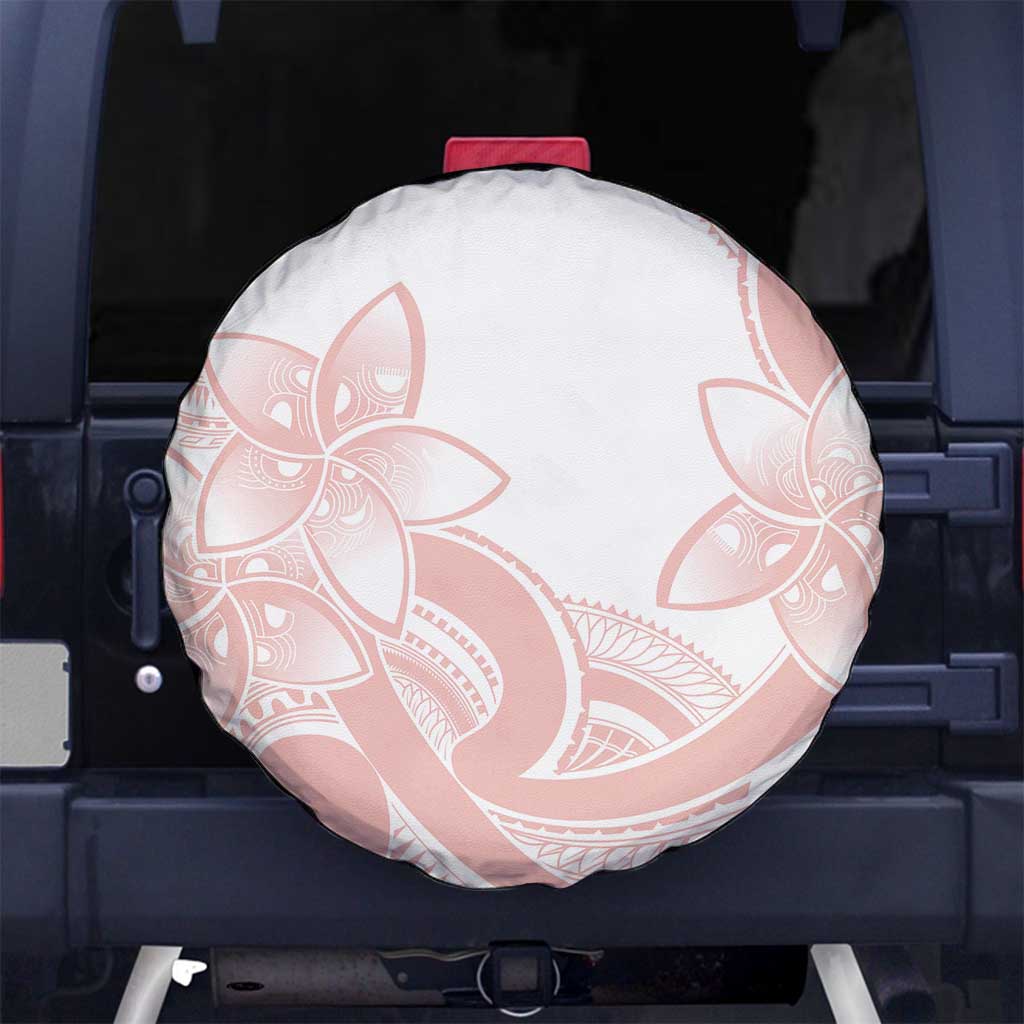 Polynesian Tribal Plumeria Lotu Tamaiti Spare Tire Cover Pastel Blush - Polynesian Pride