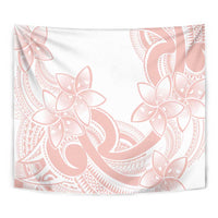 Polynesian Tribal Plumeria Lotu Tamaiti Tapestry Pastel Blush - Polynesian Pride
