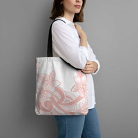 Polynesian Tribal Plumeria Lotu Tamaiti Tote Bag Pastel Blush - Polynesian Pride