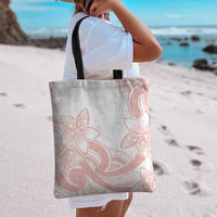 Polynesian Tribal Plumeria Lotu Tamaiti Tote Bag Pastel Blush - Polynesian Pride