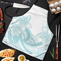 Polynesian Tribal Plumeria Lotu Tamaiti Apron Pastel Cyan - Polynesian Pride