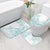 Polynesian Tribal Plumeria Lotu Tamaiti Bathroom Set Pastel Cyan - Polynesian Pride
