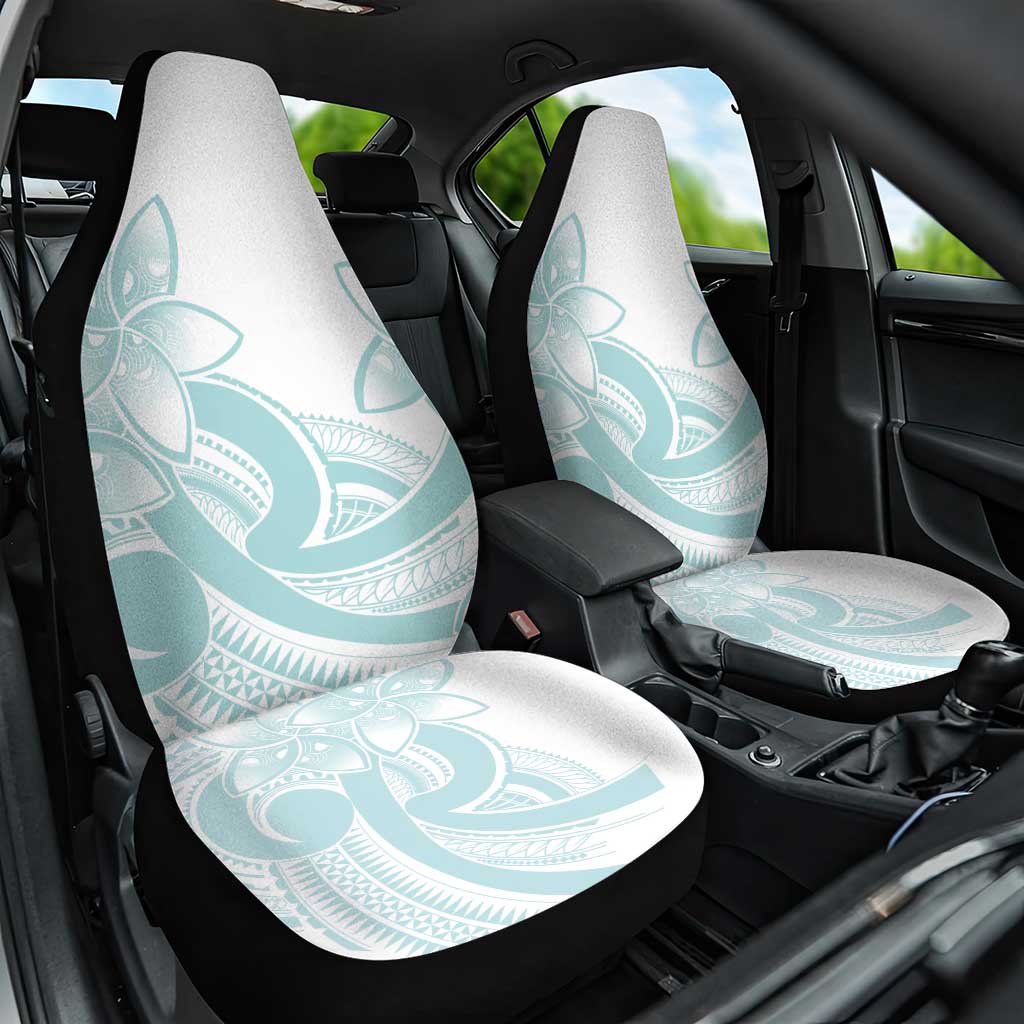 Polynesian Tribal Plumeria Lotu Tamaiti Car Seat Cover Pastel Cyan - Polynesian Pride
