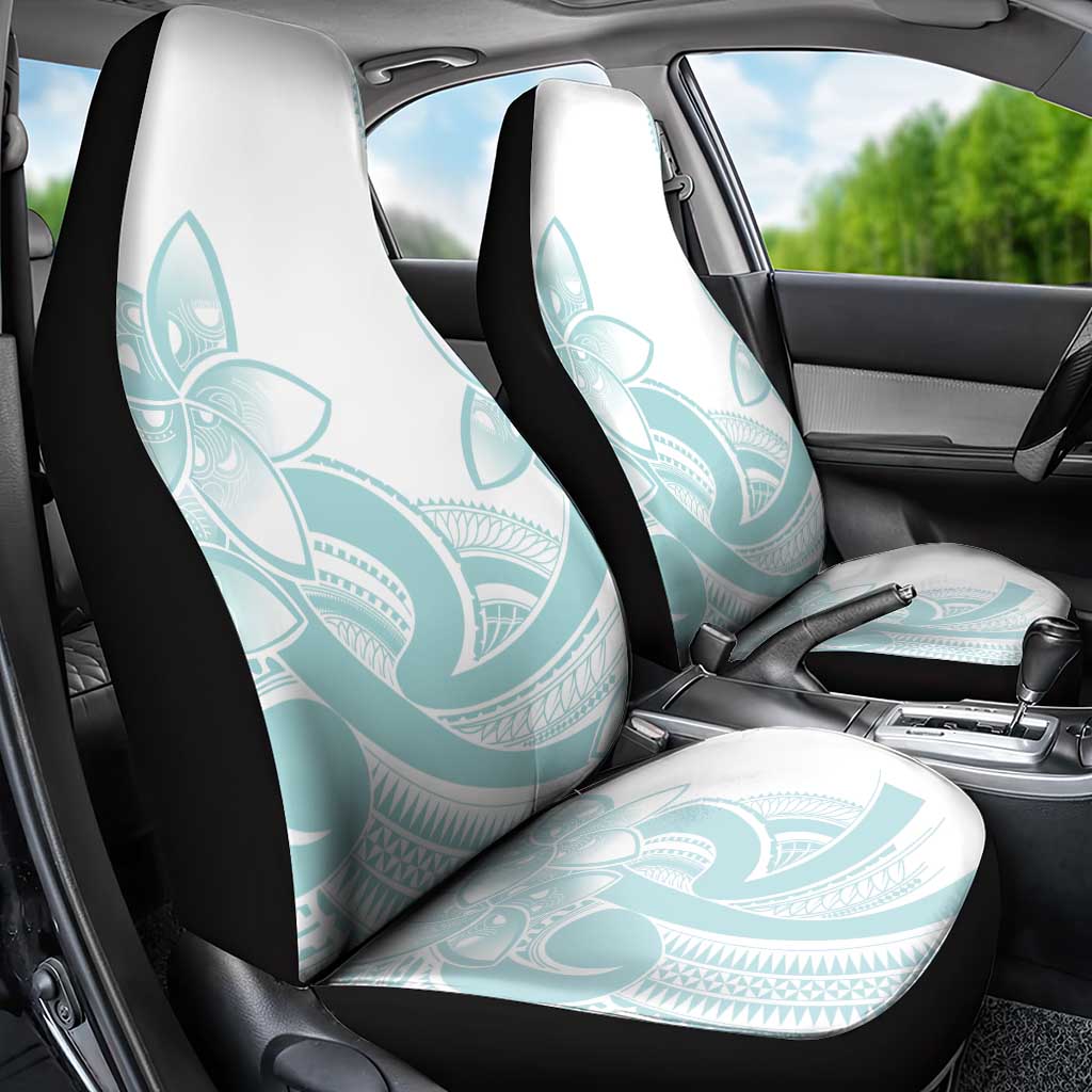 Polynesian Tribal Plumeria Lotu Tamaiti Car Seat Cover Pastel Cyan - Polynesian Pride