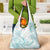 Polynesian Tribal Plumeria Lotu Tamaiti Grocery Bag Pastel Cyan - Polynesian Pride
