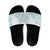Polynesian Tribal Plumeria Lotu Tamaiti Slide Sandals Pastel Cyan - Polynesian Pride