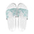 Polynesian Tribal Plumeria Lotu Tamaiti Slide Sandals Pastel Cyan - Polynesian Pride