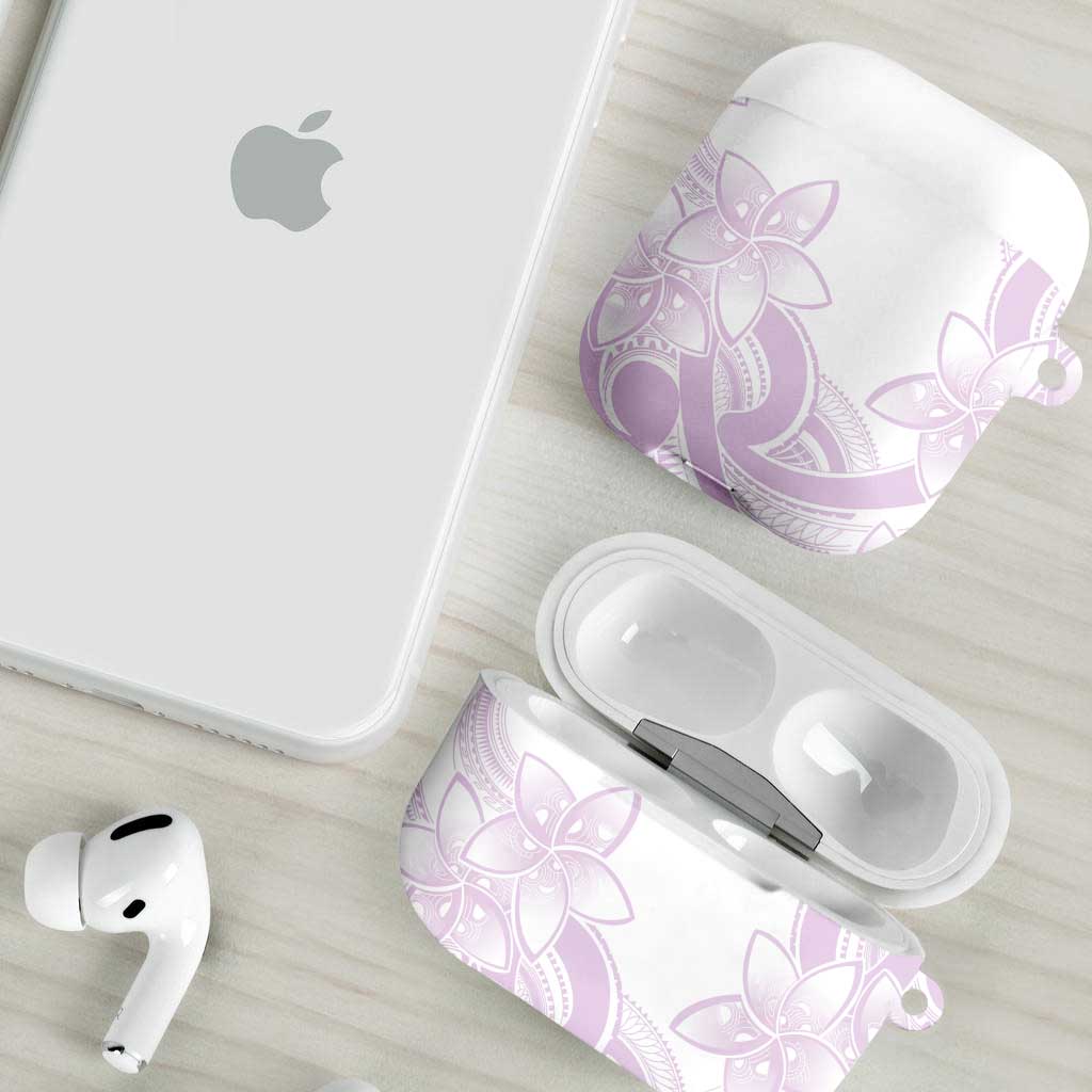 Polynesian Tribal Plumeria Lotu Tamaiti AirPods Case Pastel Mauve - Polynesian Pride