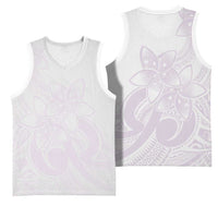 Polynesian Tribal Plumeria Lotu Tamaiti Basketball Jersey Pastel Mauve - Polynesian Pride