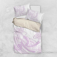 Polynesian Tribal Plumeria Lotu Tamaiti Bedding Set Pastel Mauve - Polynesian Pride